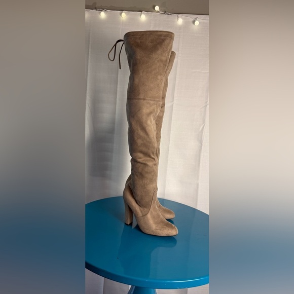 Steve Madden Women's Tan Suede Over-the-Knee Boots - Picture 1 of 5